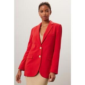 MICHAEL KORS Red Crepe Mensy Blazer Size 8
